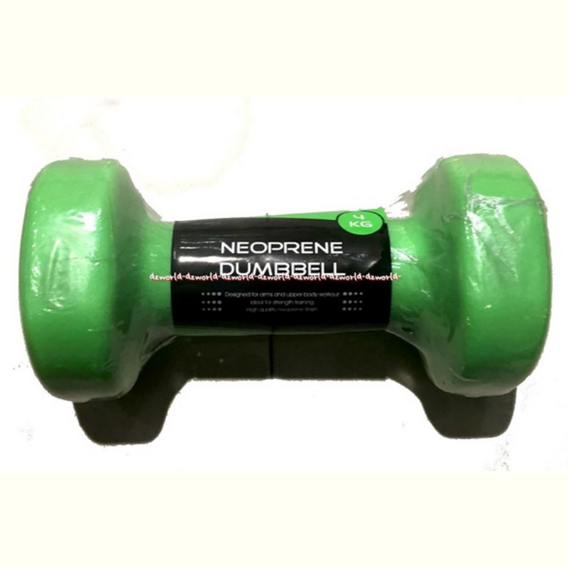 Berwyn Dumbbell Neoprene 4kg Peralatan Olahraga Barbel Hijau 4 kg Dumbel Berwin Green Barbell Warna Hijau Latihan Beban