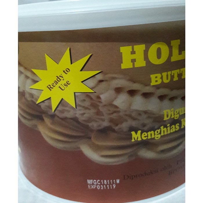 

Da202X6 Hollman Butter 1Kg|Butter Cream Vanilla 1 Kg |Cream Vanilla Siap Pakai Xa20X1