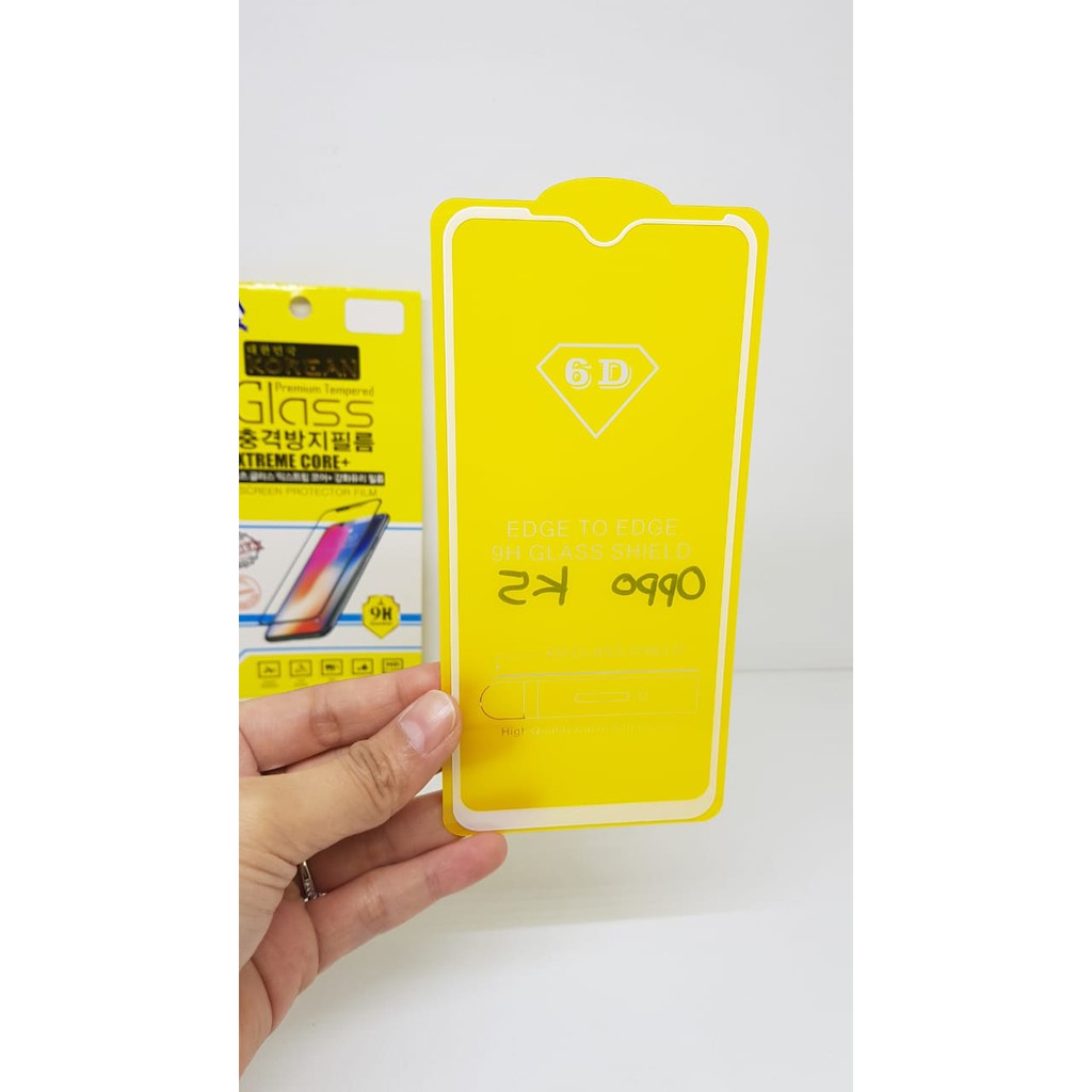 KOREAN Tempered Glass FULL LEM Oppo K5 6.4 inchi FULL SCREEN Guard Oppo K5 FULL GLUE Anti Gores Kaca