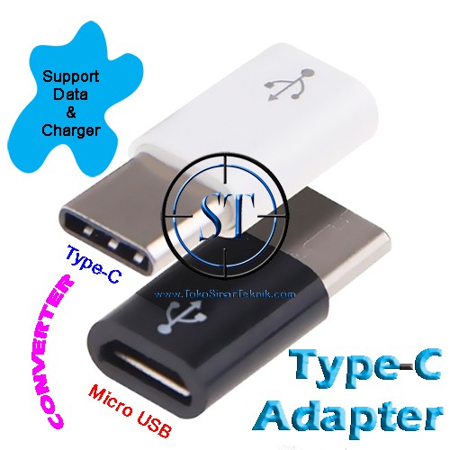 Adapter Converter microUSB USB 3.1 Type C Konverter Micro Usb Kecil to Type C Iphone Samsung Charger Handphone