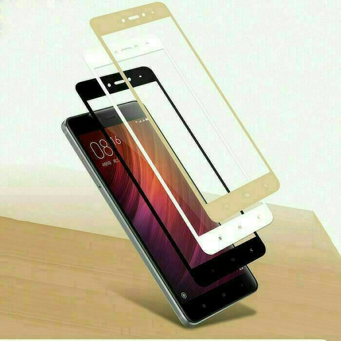 SALE TEMPERED GLASS FULL COVER WARNA XIAOMI REDMI 4X SOFT CASE