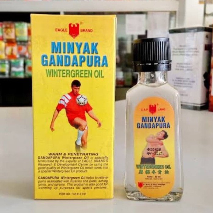 Obat Gosok Nyeri Sendi Otot Pegal Keseleo Gondopuro MINYAK GANDAPURA cap Lang 30 ml Wintergreen Oil