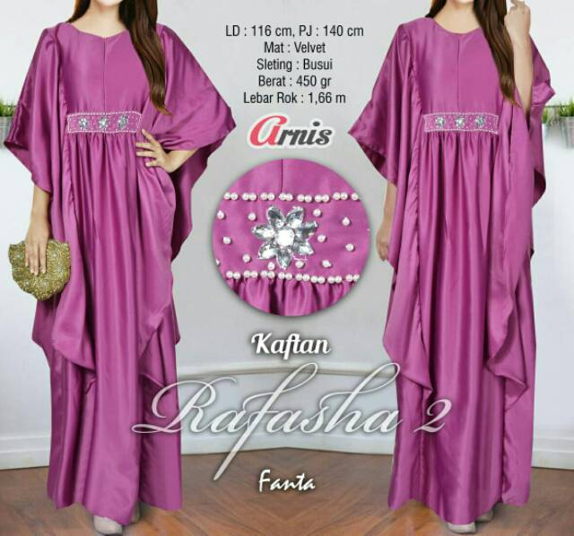 Rafasha 2 Kaftan payet mote mutiara