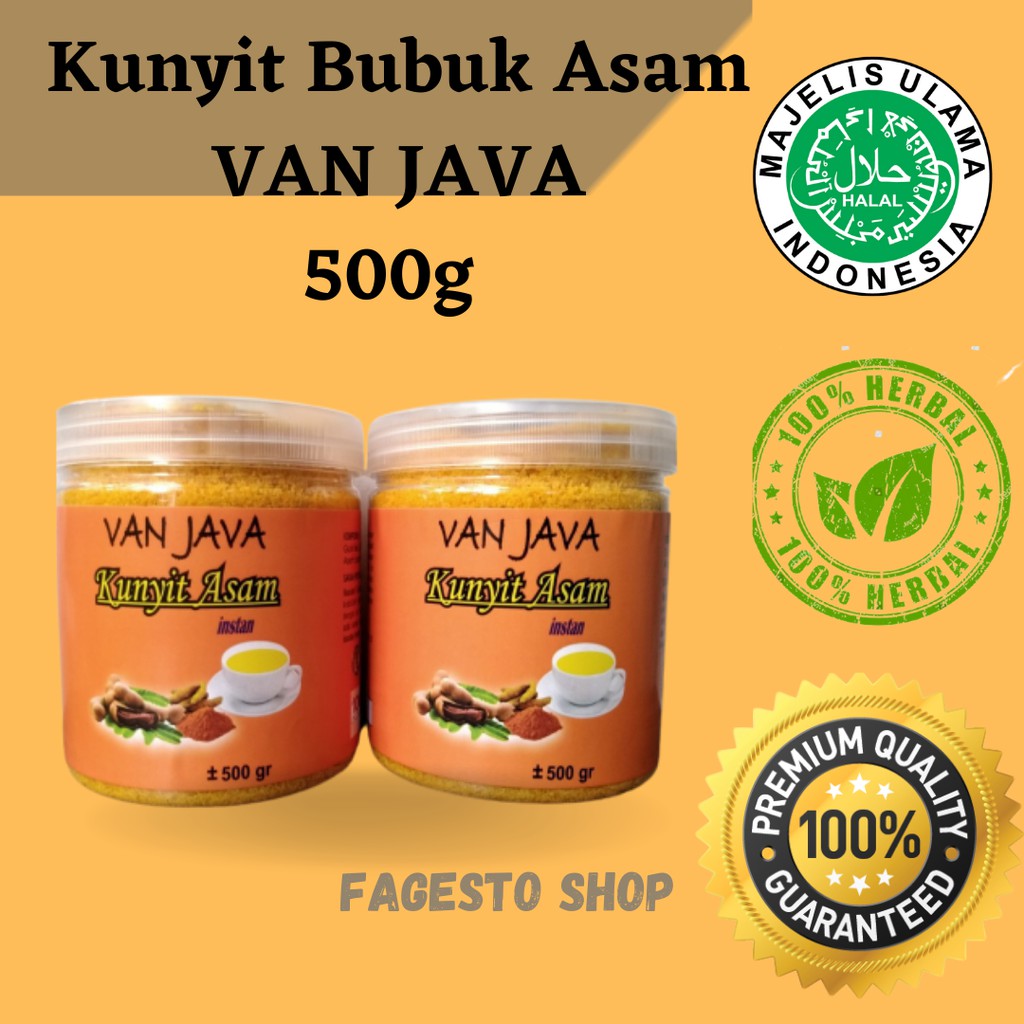 

Kunyit Bubuk Kuyit Asem Bubuk Kunyit Asam Instan dari Van Java ukuran 500gr