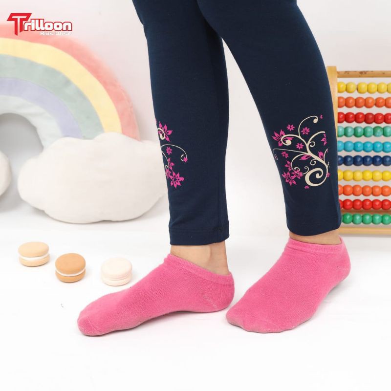 Legging Anak Remaja tanggung katun motif bunga