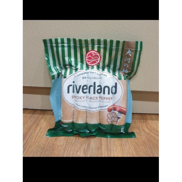 

Riverland Smoky Black Papper Sausage Sosis Lada Hitam 360Gr