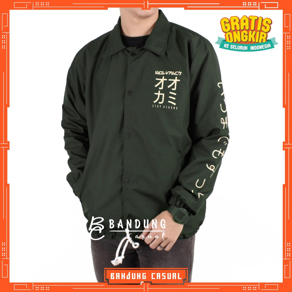 Jaket Taslan Coach Pria Japan Brand Wolv