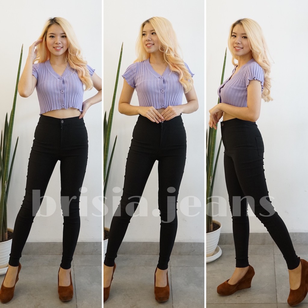 [SIZE M-XL] VALERIE Highwaist Pants - Black / Formal Pants