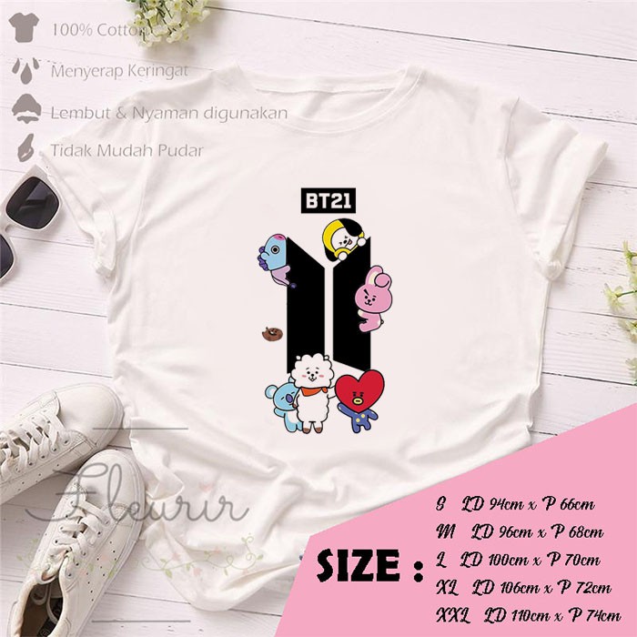 FLEURIR - KAOS ICON WANITA DEWASA LENGAN PENDEK TUMBLR TEE UNISEX