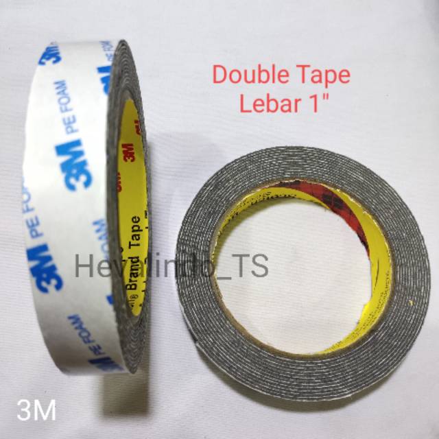 Double Tape 1"  1 inchi 3M slasiban dua arah lem dua arah doble tep slasiban dinding lem dinding