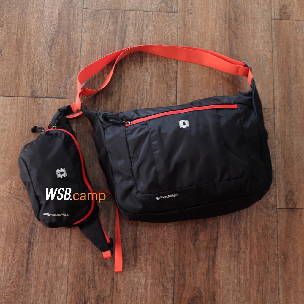 TAS CONSINA SAVANNA - Tas Selempang dan Waist Bag Sepaket