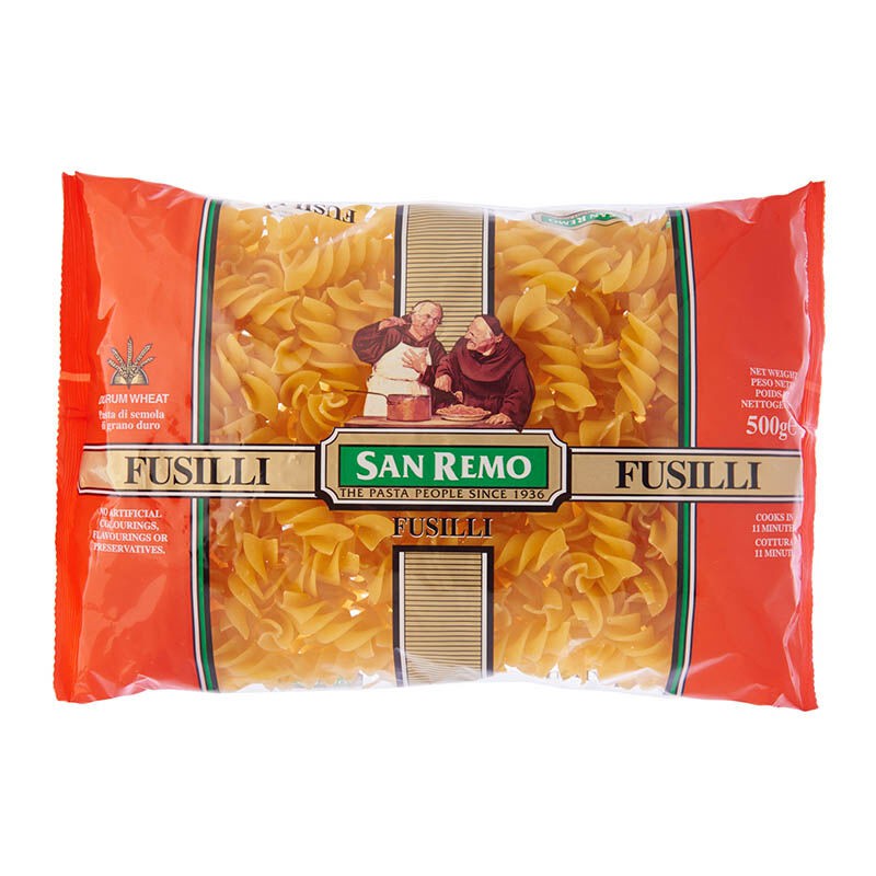 

SAN REMO Pasta Fusilli Fusillini 500gr