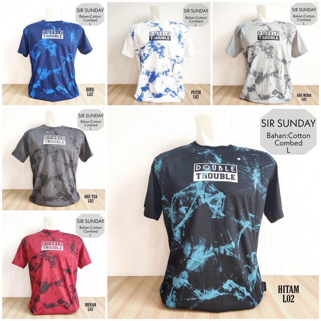 SIR SUNDAY L Kaos Oblong Distro Cowok Lengan Pendek