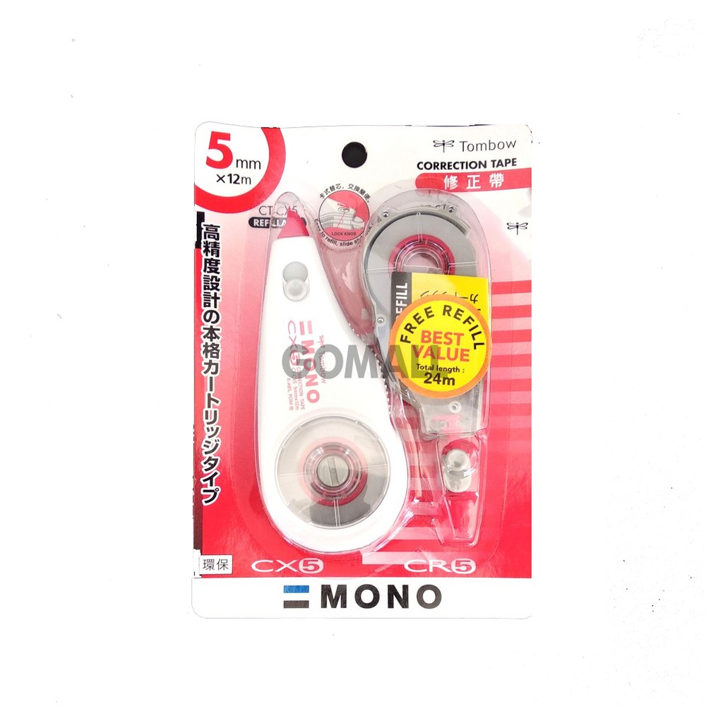 

Correction Tape Tombow (CT-CX5CR5) + Free Refill