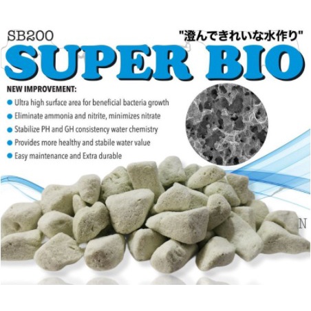 TERMURAH !!! SUPER BIO 100 GRAM MEDIA FILTER BIOLOGI, MADE IN JAPAN MEDIA FILTER PENJERNIH AIR