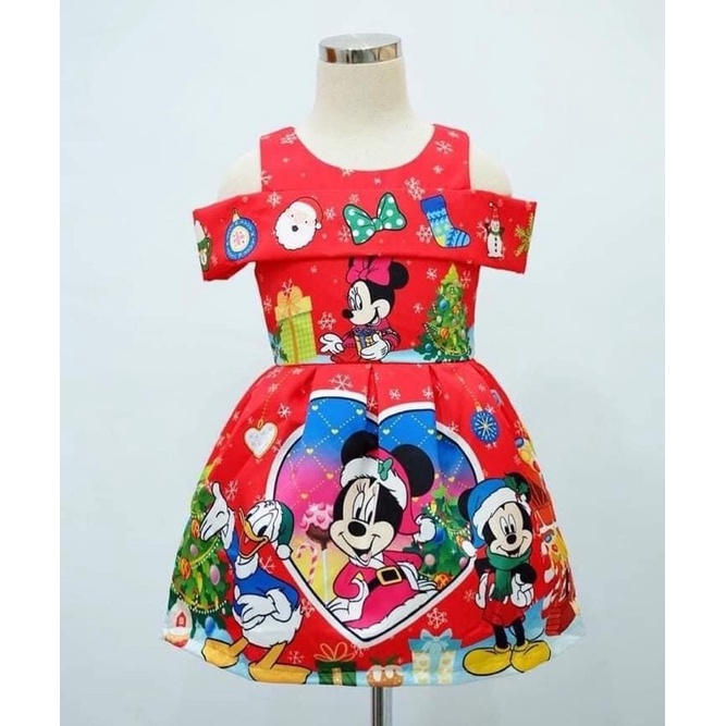 dress natal anak/dress pesta model Sabrina bahan satin bridal import, aloha kai