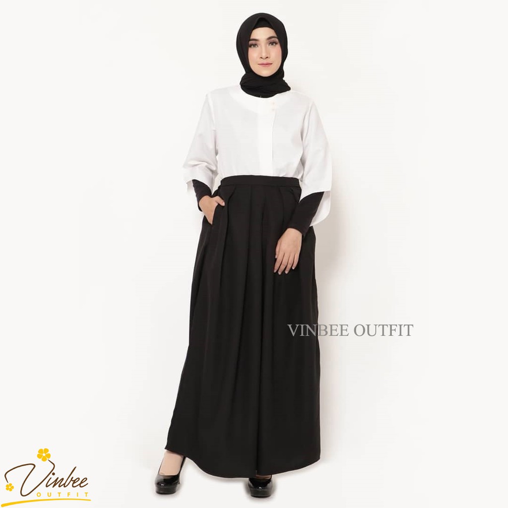 ROK BASIC FLARE SKIRT PREMIUM - Rok Wanita Premium