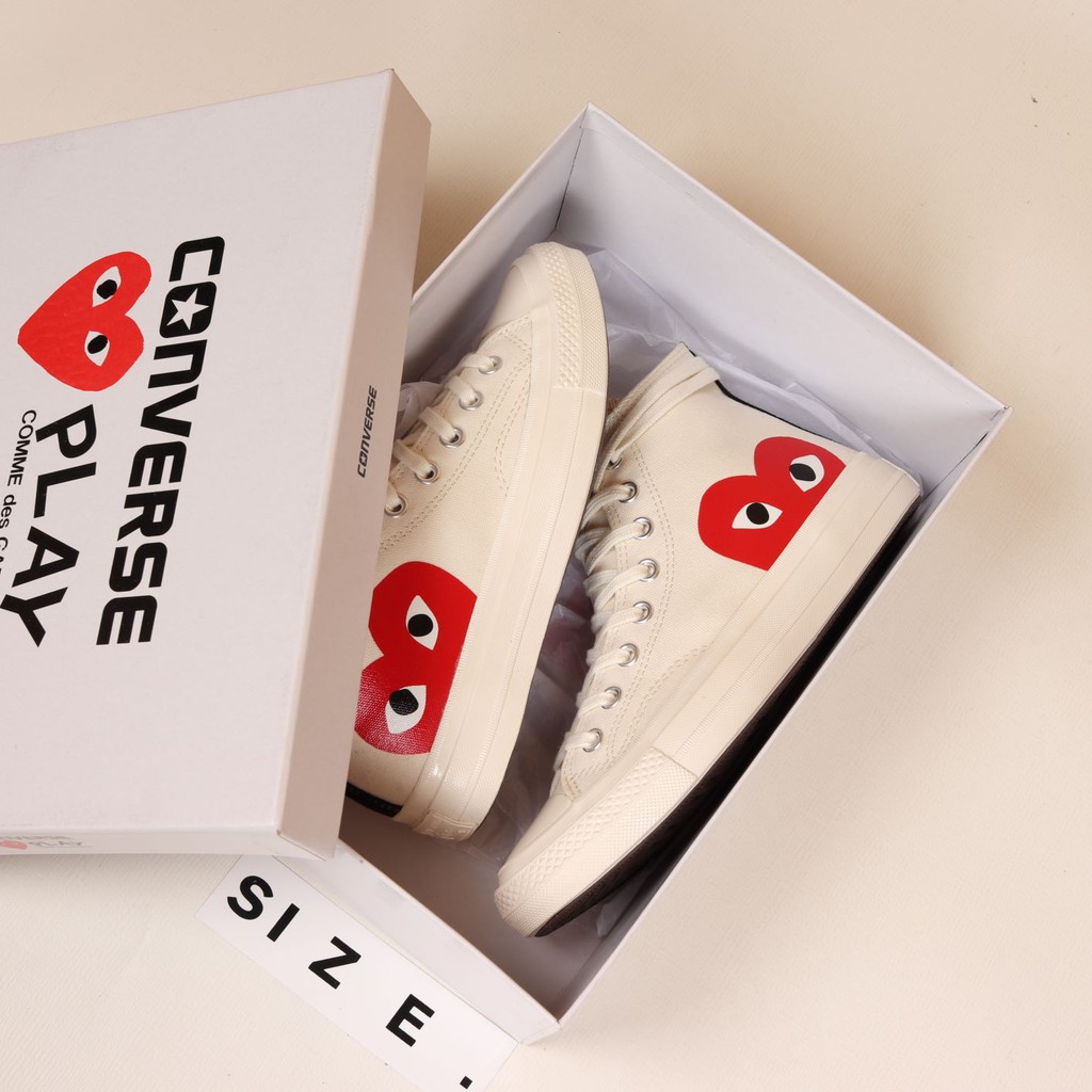 Converse x Comme Des Garcons PLAY All Star Chuck ‘70 Hi White