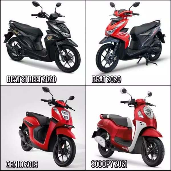 standar tengah 2 beat iss street new led 2020 - honda genio scoopy led 2021 original