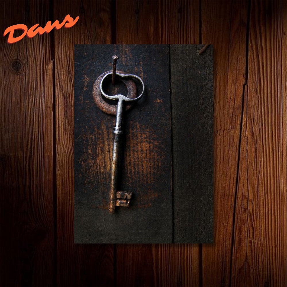 Hiasan Dinding, Pajangan Dinding, Wall Decor Poster Kayu Motif Barang Antik ANT500