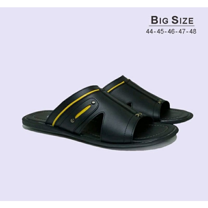 Sandal Jepit Pria BIG SIZE 44-45-46-47 Sandal Kasual Size BESAR JUMBO TURIS BULE Capit White,44