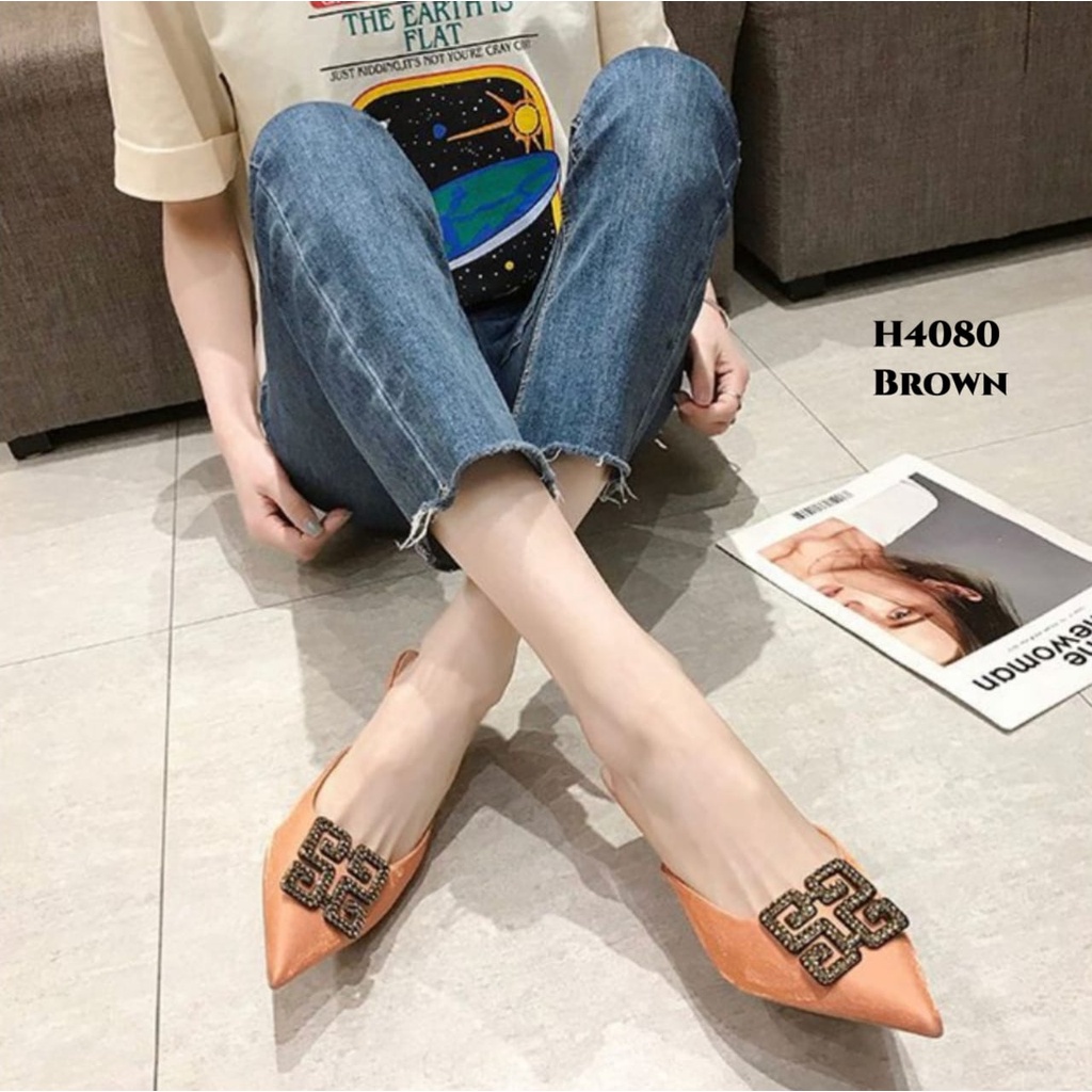 RESTOCK WYN HIGH HEELS SLOPE FASHION KOREA TRENDY H4080