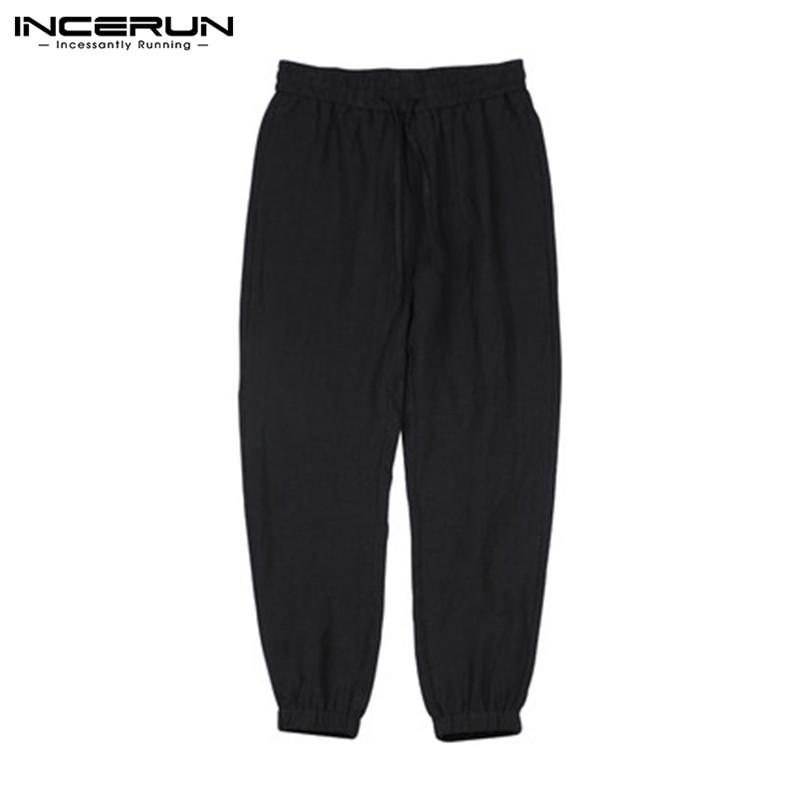 INCERUN Celana  Harem Casual Longgar Bahan Katun  Linen  