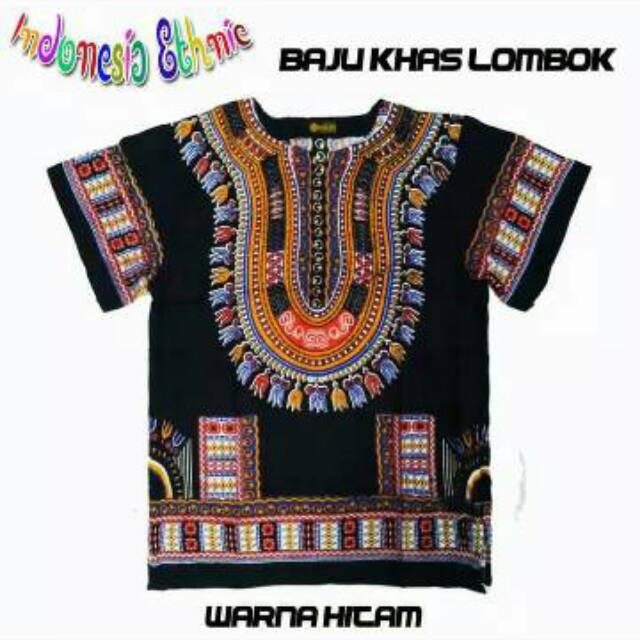 BAJU ETNIK LOMBOK BAJU DASHIKI HIPPIES BOHO WARNA HITAM BAJU ETNIK LOMBOK BAJU DASHIKI HIPPIES BOHO WARNA HITAM