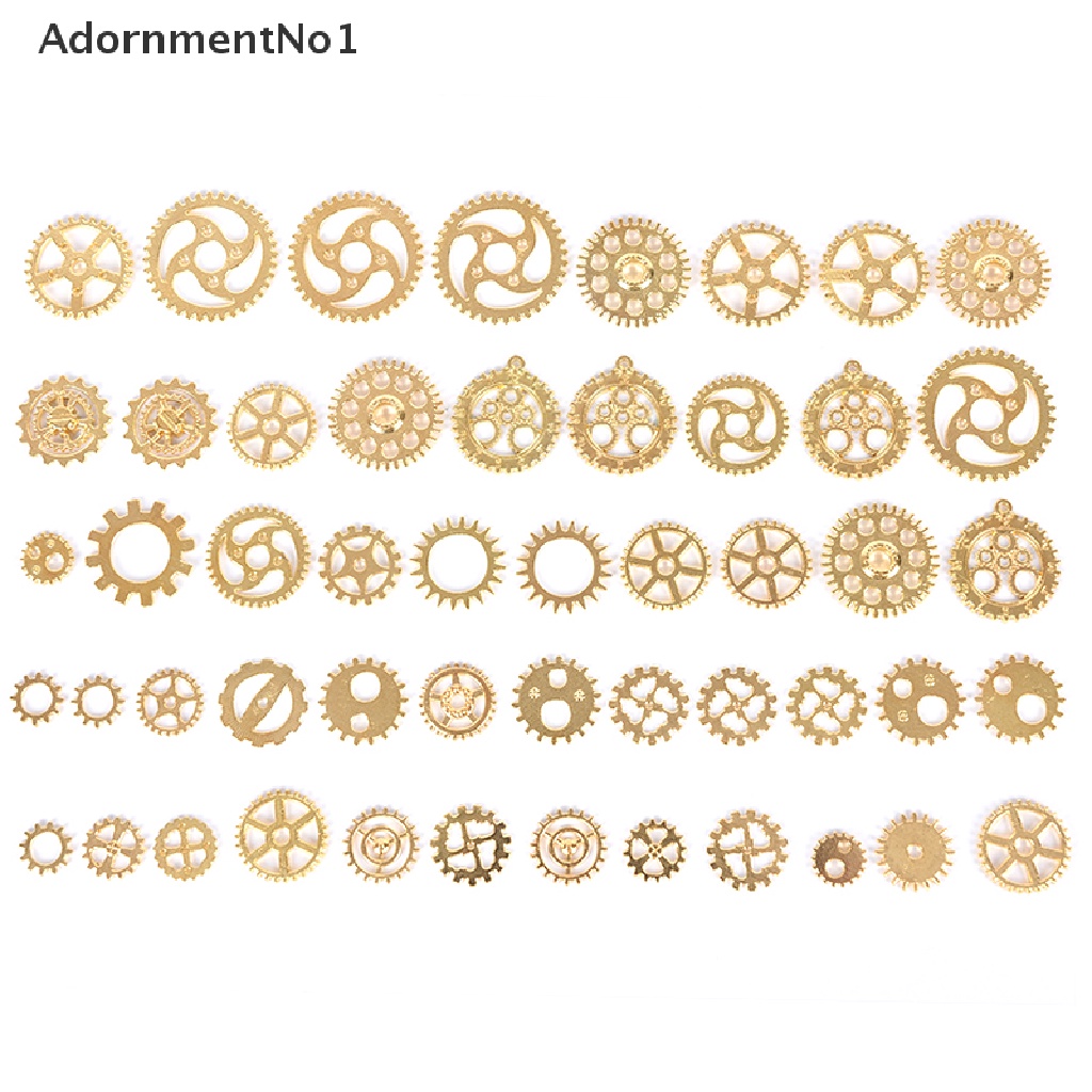 (AdornmentNo1) 70pcs / Set Charm Metal Bentuk Roda Gigi 100g Untuk DIY Perhiasan Charms