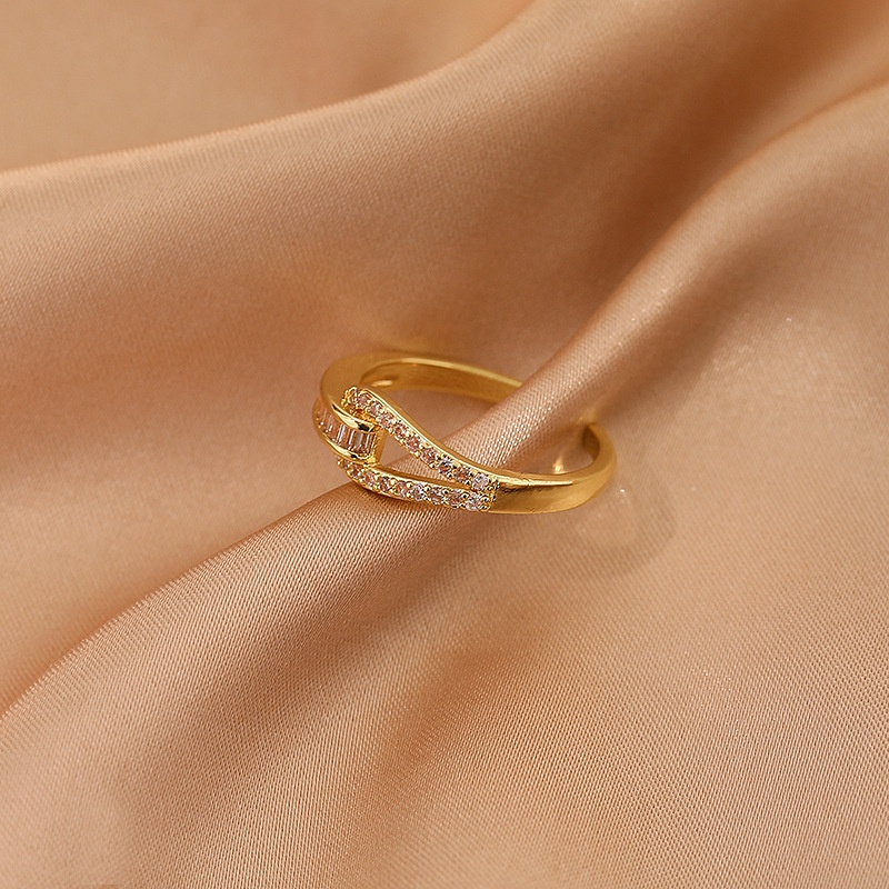 Korea sederhana Indeks cincin kepribadian wanita terbuka Net merah temperamen cincin jari tengah BAR