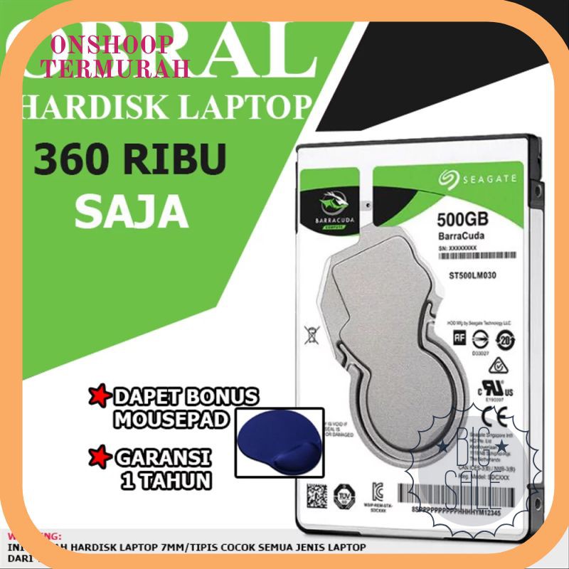 Termurah NEW Hardisk laptop 500GB Seagate Thin Terlaris