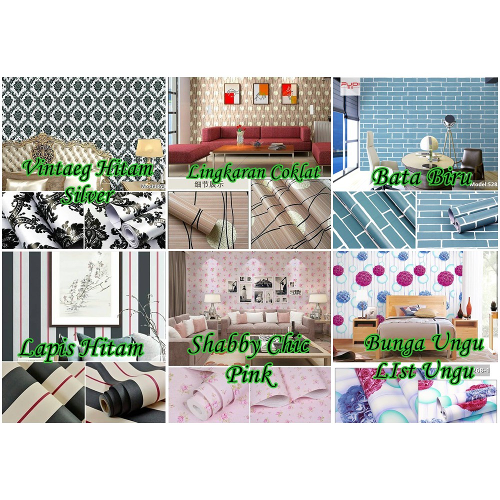  wallpaper dinding 10meter X 45cm MOTIF LARIS Shopee 