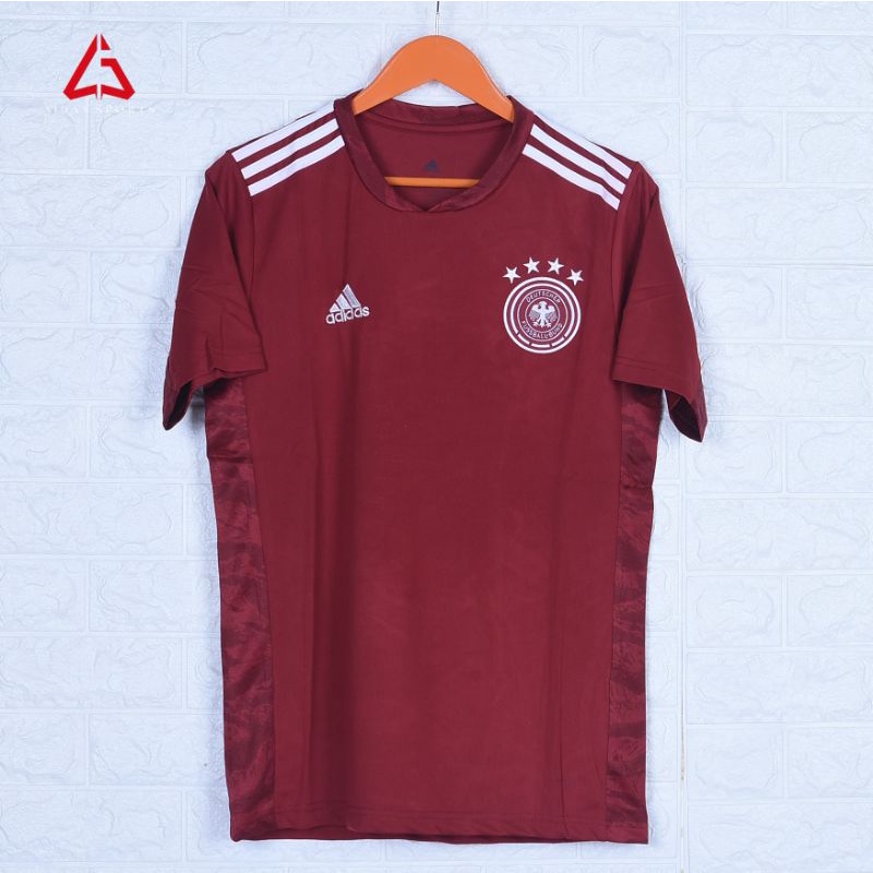 Jersey Jerman Training Prematch Merah Grade Original Fans Version