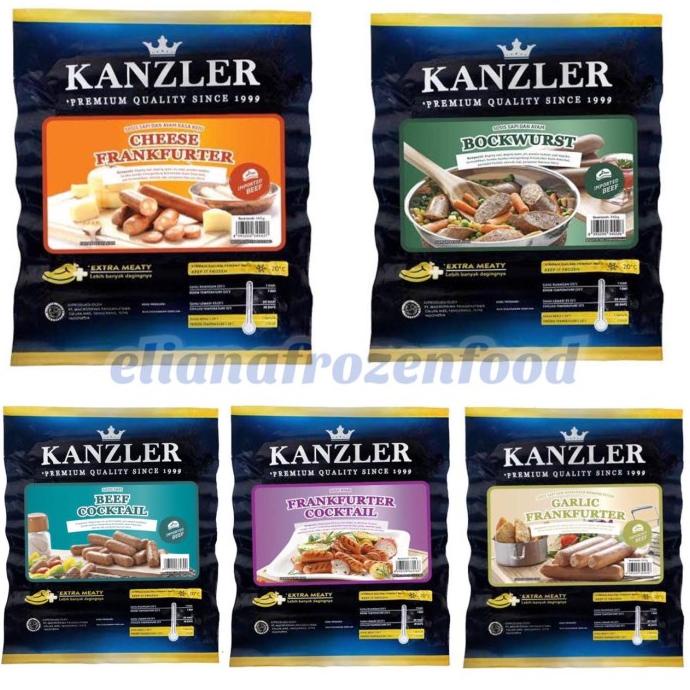 

windytriastuti13 KANZLER SOSIS BRATWURST / CHEESE FRANK / BEEF COCKTAIL 360 GR - 500 GR TERLARIS TERPERCAYA ORIGINAL