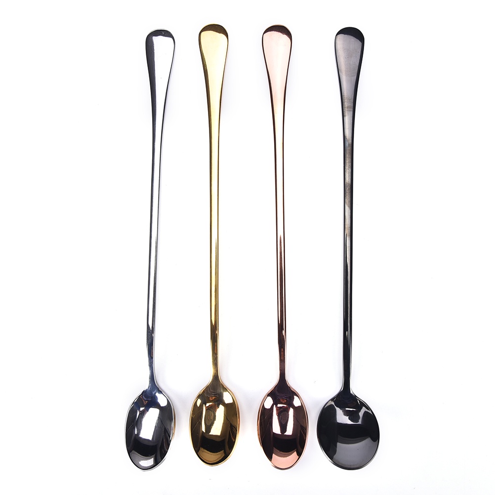 Sendok Sup / Es Krim / Kopi Gagang Panjang Bahan Stainless Steel