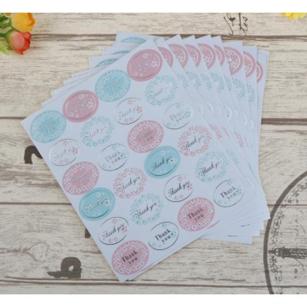 

Sticker Kertas Tempel Thank You Warna Warni 1 Lembar 24Pcs Terlengkap Terima kasih Murah Label