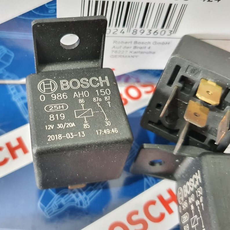 Relay Rellay Riley Pemutus BOSCH Kaki 5 K5 87a 12V BOSCH ORIGINAL