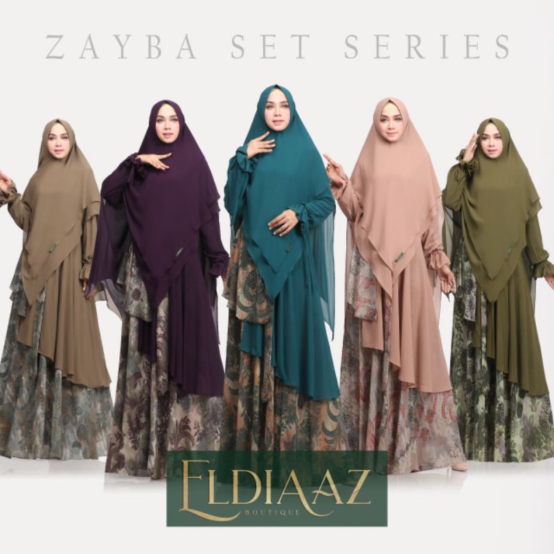 Gamis syari Zayba set Eldiaaz