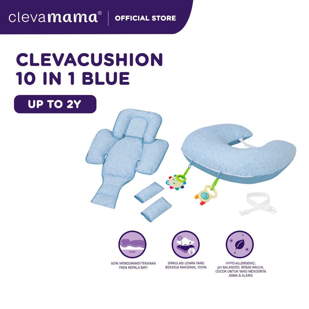 Clevamama Baby Clevacushion 10 in 1 Bantal Menyusui /Alas Stroller / Carseat / Bouncer