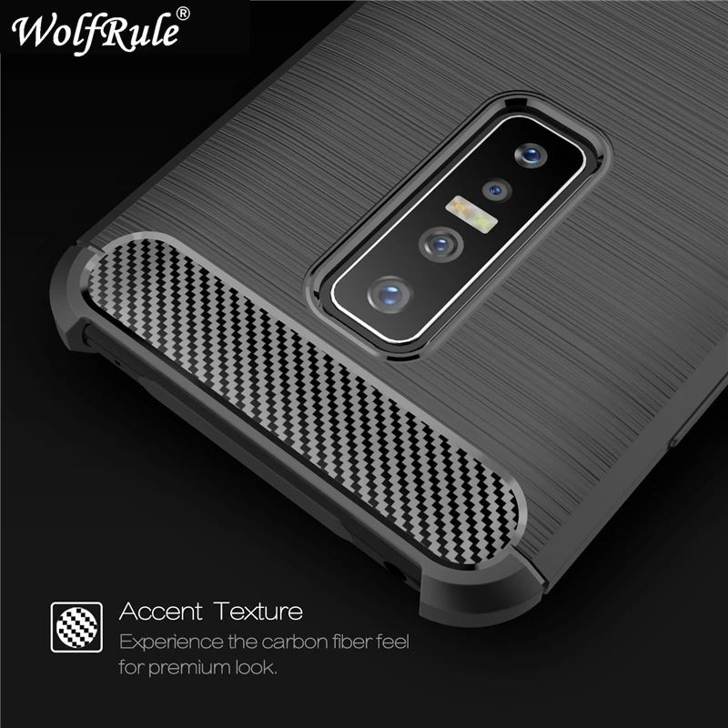 Softcase Carbon Slim Fit Shield Hitam Vivo V17 Pro -Case Karbon Fiber Vivo V17pro Back Cover Premium