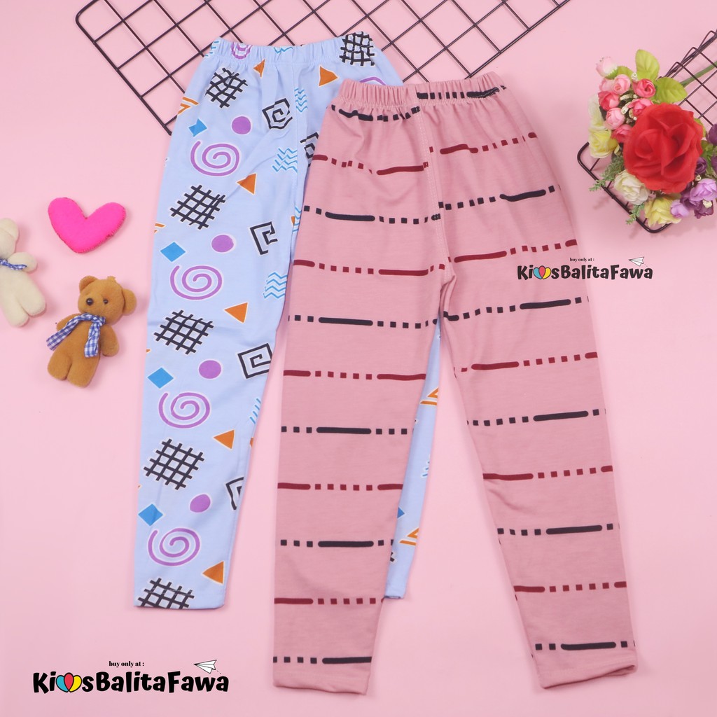 [IMPORT] Legging Nara uk 5-7 tahun / Leging Motif Anak Perempuan Premium Tebal Celana Ketat Panjang