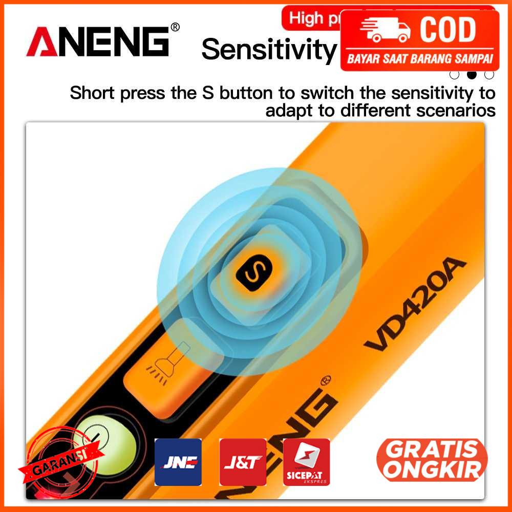 Tester Pen Non Contact AC Voltage Detector 12-1000 V - Hitam