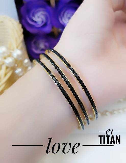 Titanium gelang dan cincin 1119h