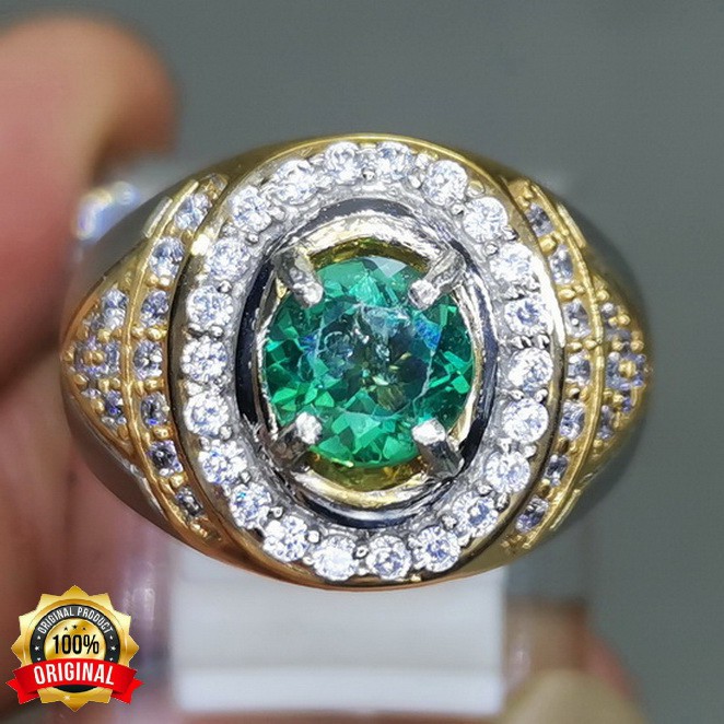 BATU CINCIN AKIK ORIGINAL GREEN TOPAZ HIJAU NATURAL