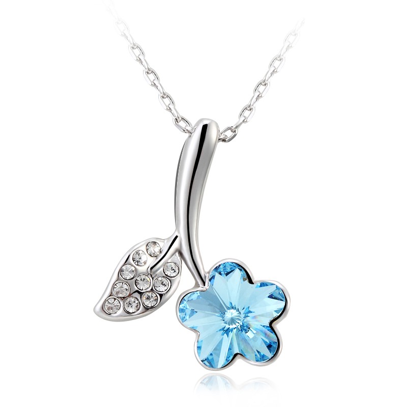 Springbloom Kalung Kristal Swarovski Wanita Cewek Kado Hadiah Cantik Impor Pacar Ultah Bunga