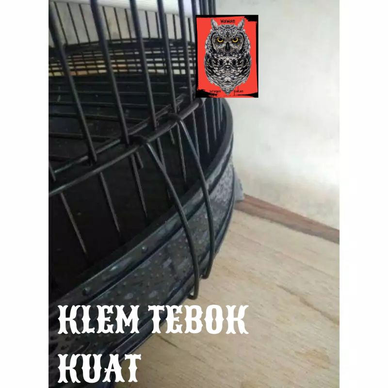 klem tebok, klem kawat tebok kandang lovebird