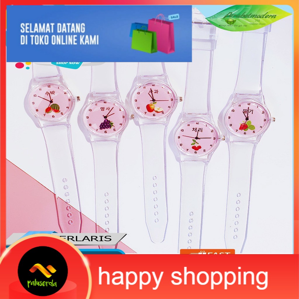 Jam Tangan Korea Casual Jelly Warna Transparan