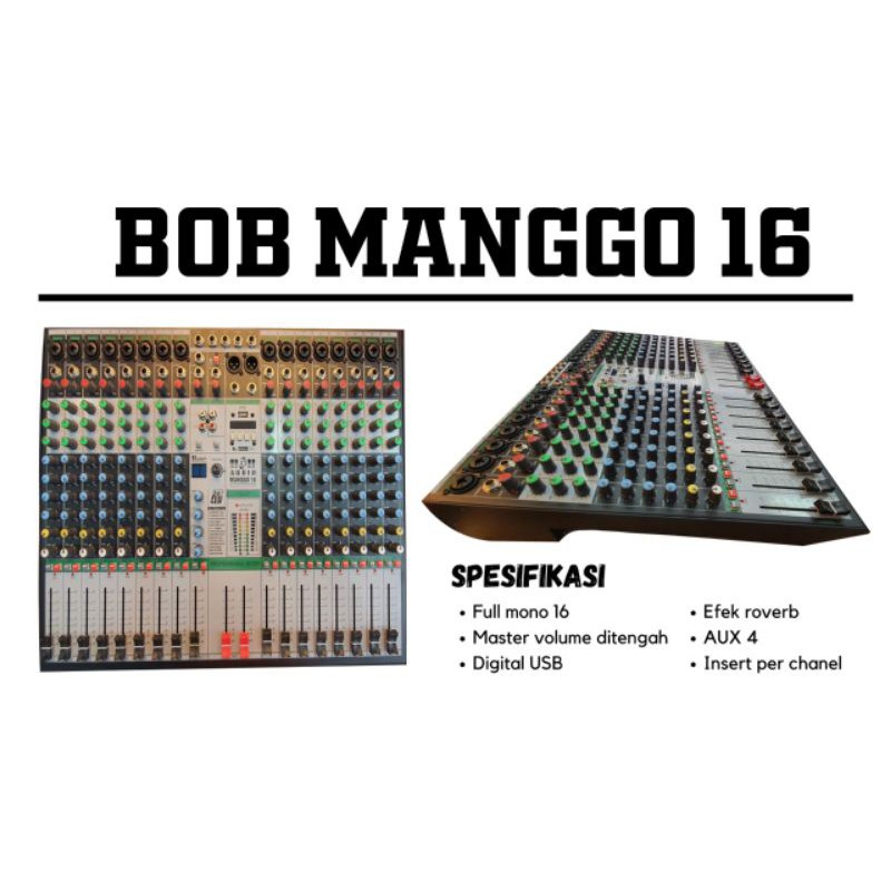 mixer Bob MANGGO 16 oryginal bob audio 16 chanel mono