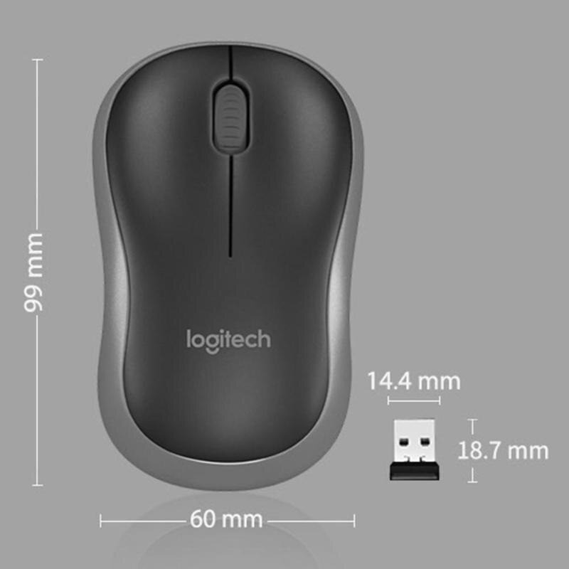 Logitech M185 USB Mouse Nirkabel Wireless 2.4Ghz plus Comfort Original