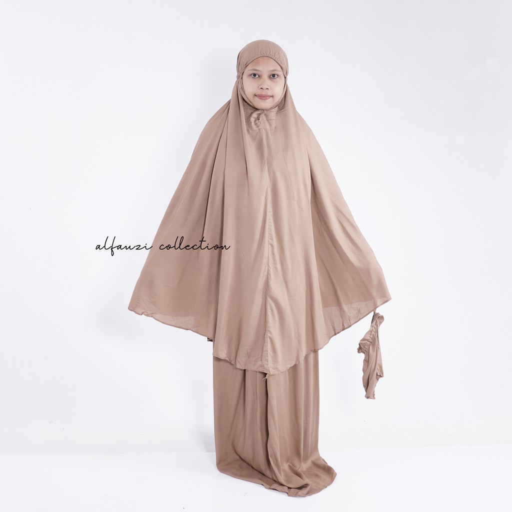 Mukena Bali Polos Anak Tanggung Usia 7-12 Tahun / Mukena Rayon Premium / Mukena Anak Bahan Adem